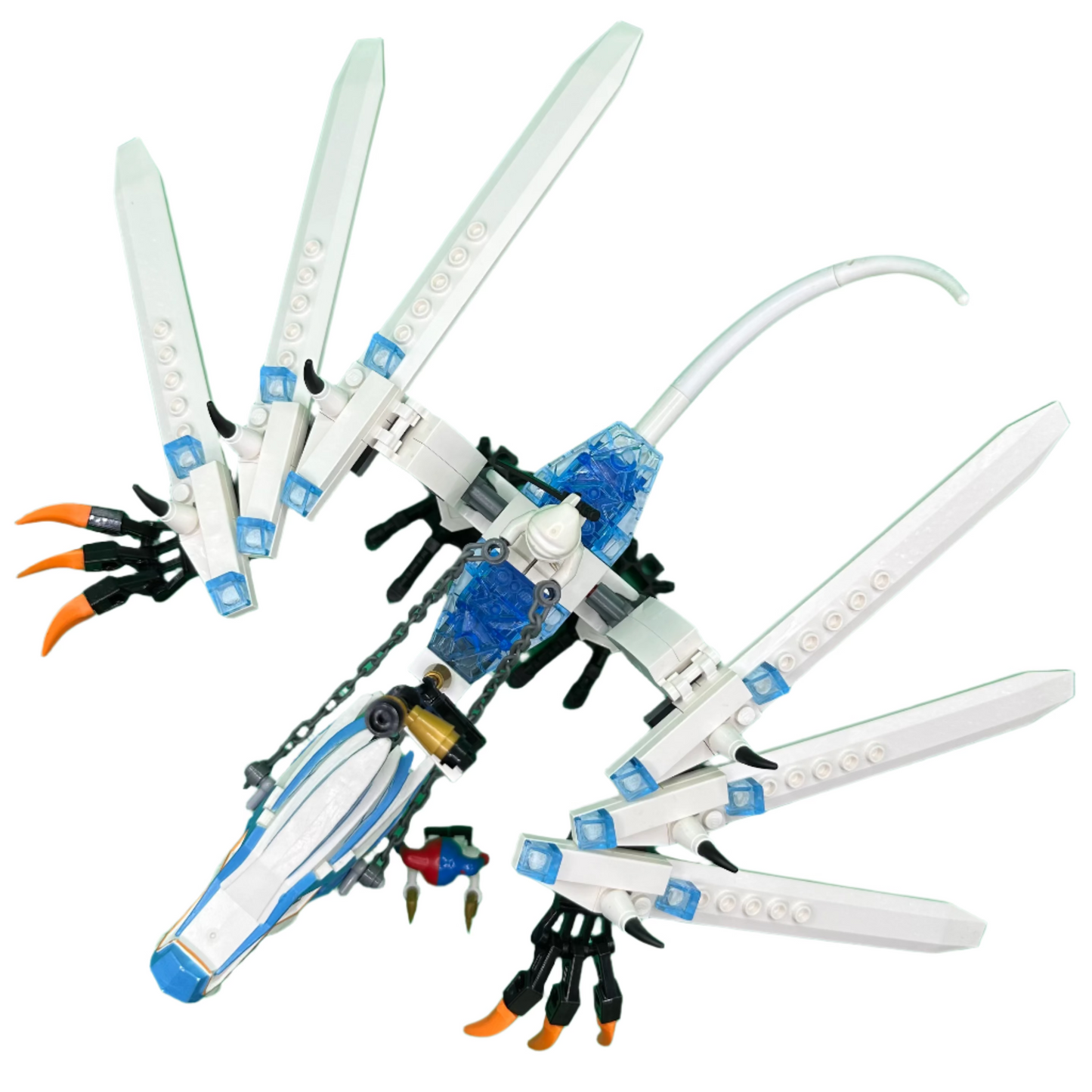 Toy dragon with minifigures