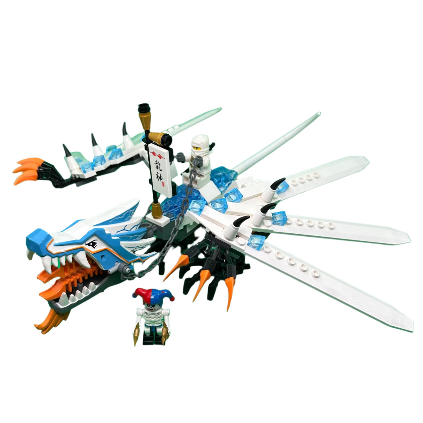 Toy dragon with figures