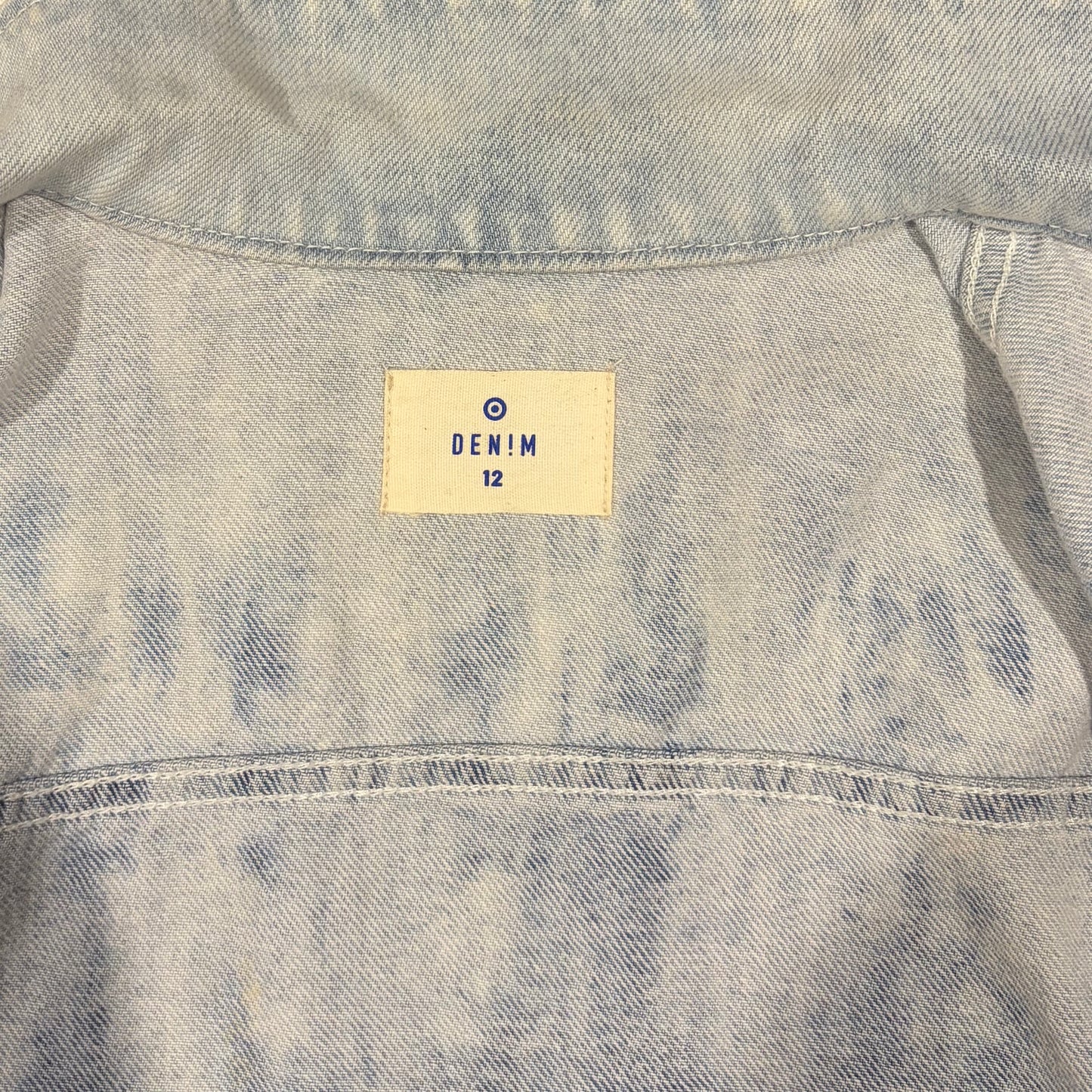 Target Girls Denim Ombre Wash Crop Jacket Size 12
