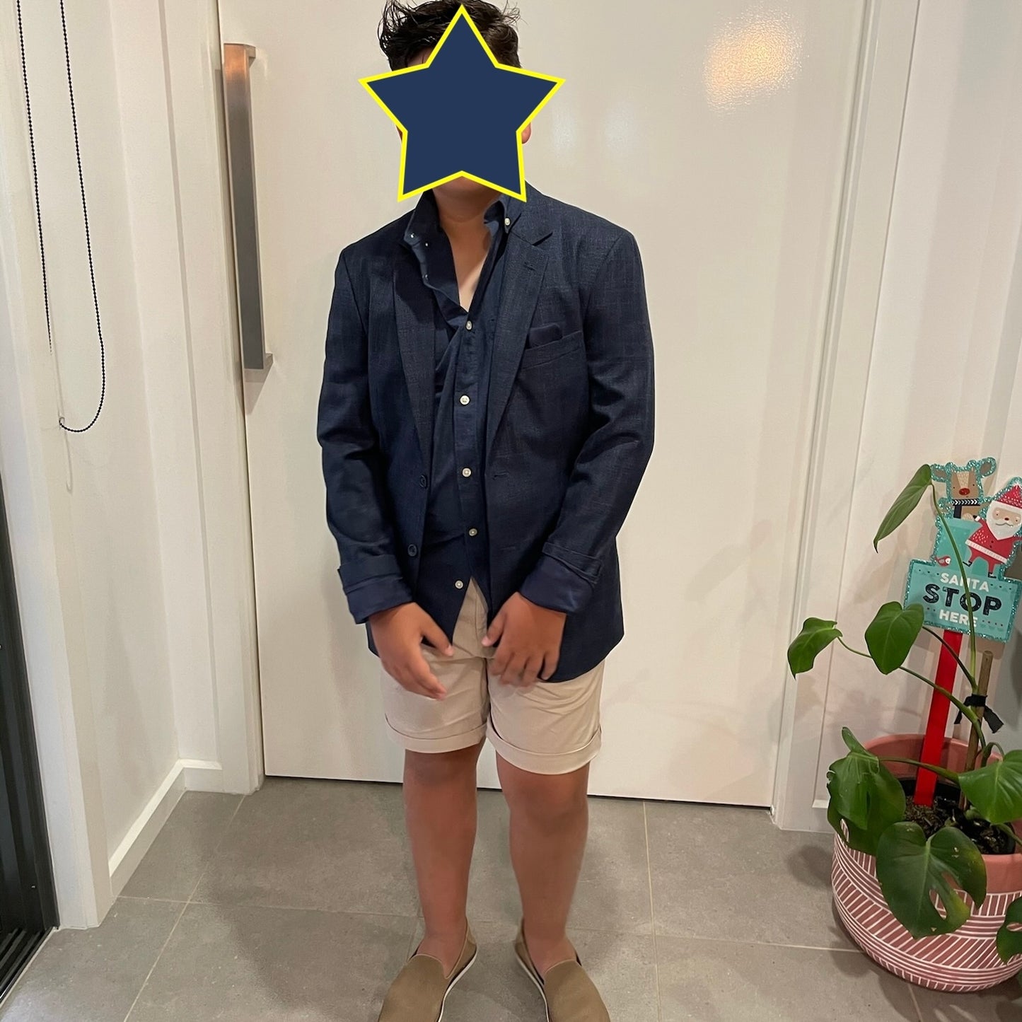 Preview Mens Blue Single-Breasted Suit Jacket size 36