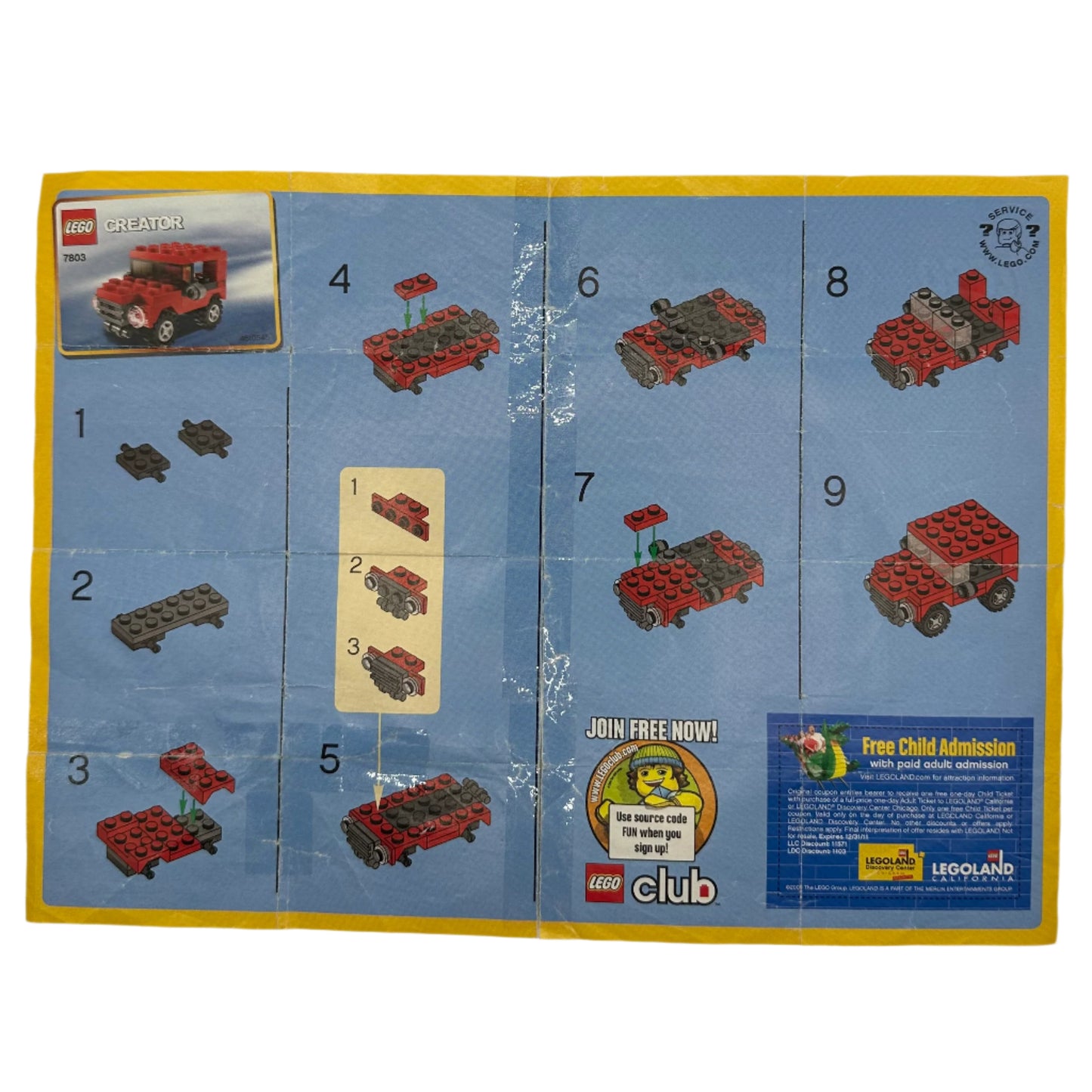 LEGO 7803 CREATOR Jeep