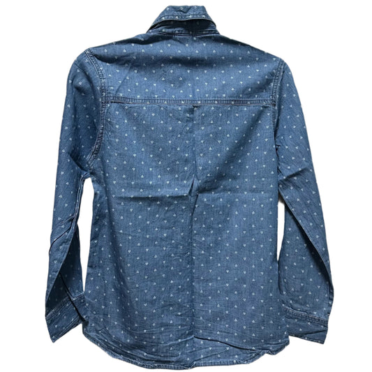 Bauhaus by Myer Boys Chambray Long Sleeve Shirt with White Triangle Pattern