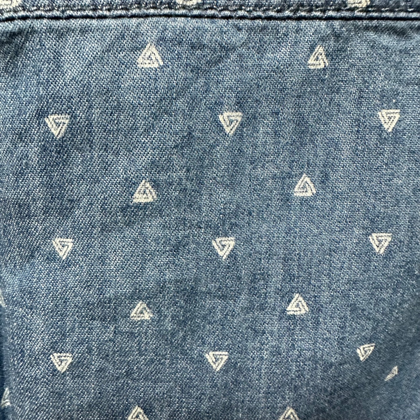 Bauhaus by Myer Boys Chambray Long Sleeve Shirt with White Triangle Pattern