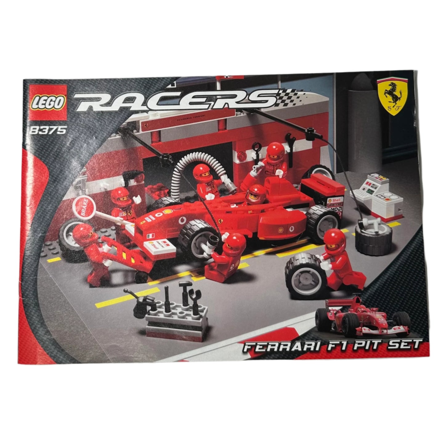 LEGO Racers Ferrari F1 Pit Set original instruction booklet