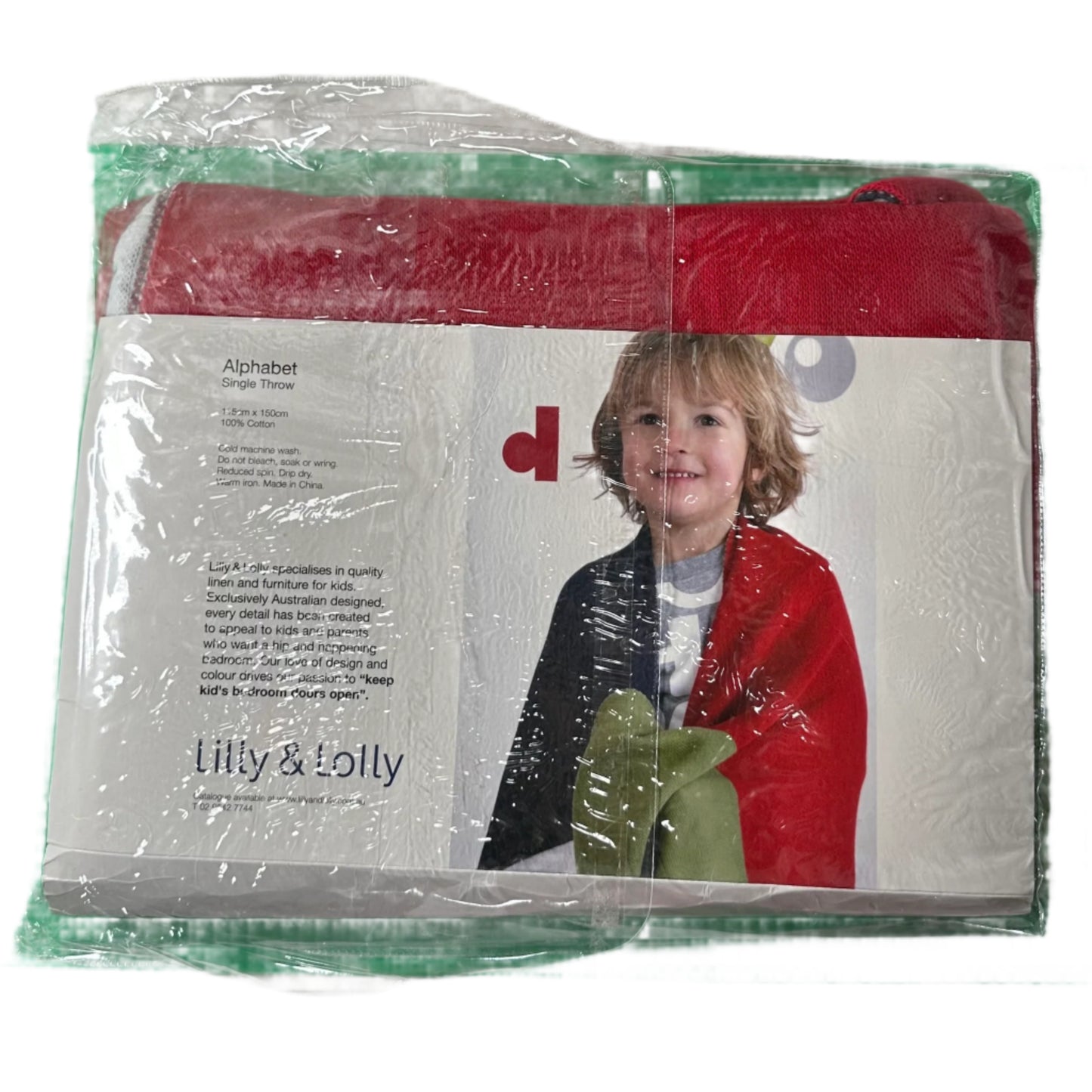 Lilly & Lolly 'Alphabet' Single Throw 100% Cotton