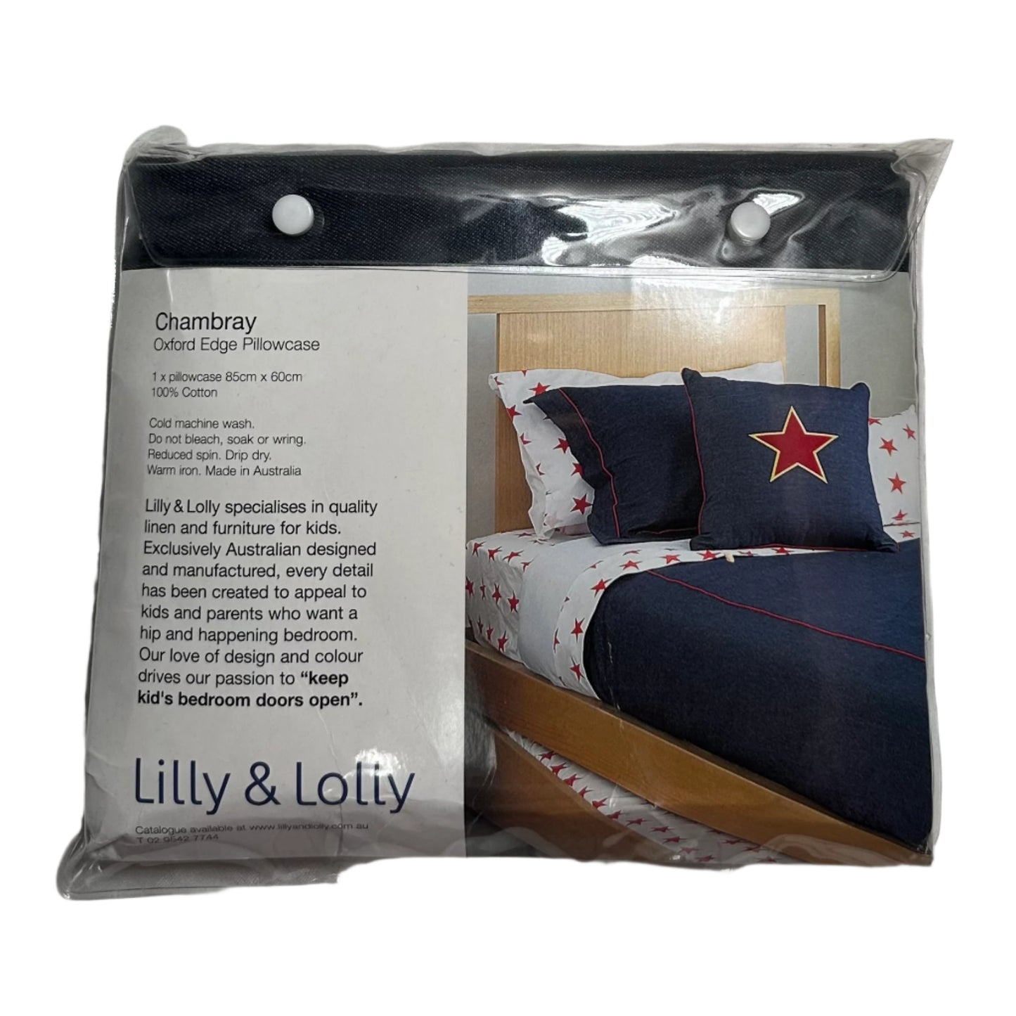 Lilly & Lolly Single Bed Doona Cover Set 100% Cotton Australian Made