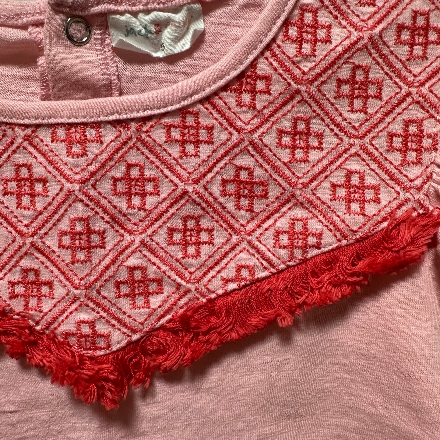Jack & Milly Girls Pink T-shirt with Tassel Size 5