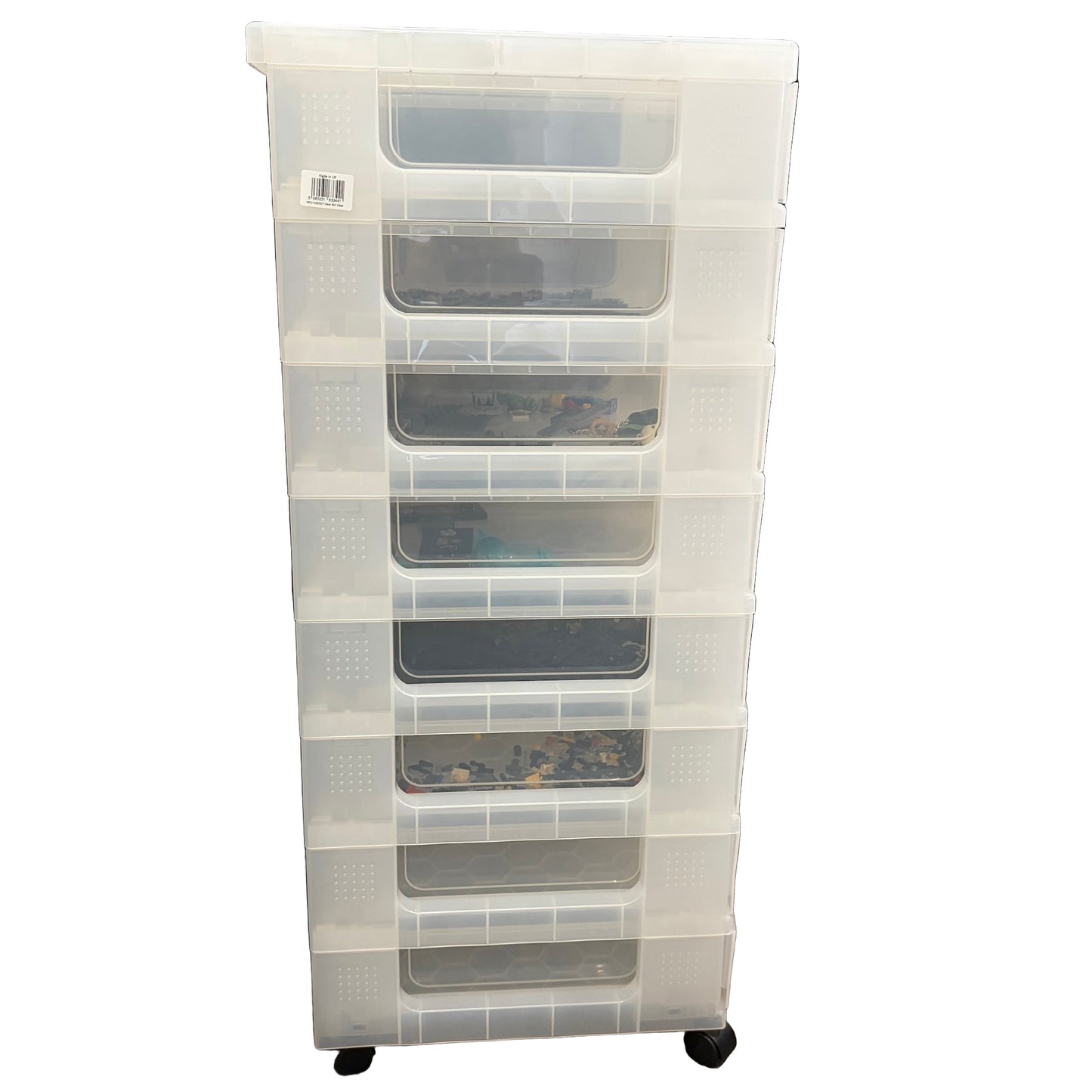 Really Useful Box Scrapbook Drawers Tower Clear 8x9.5 Litre Drawers - Preloved