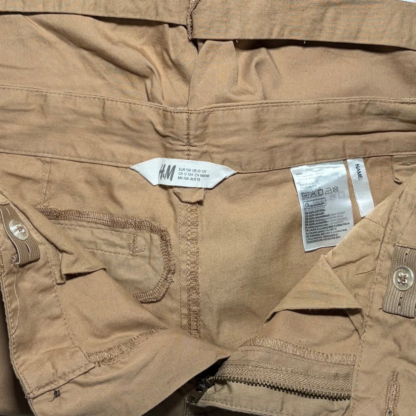 H&M Boys's Cotton Twill Chino Shorts - Beige size AU 13