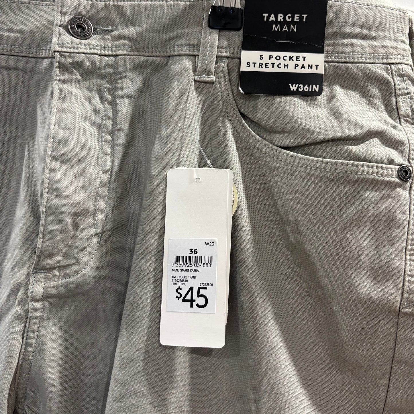 NEW Target Man 5 Pocket Stretch Pants size W36