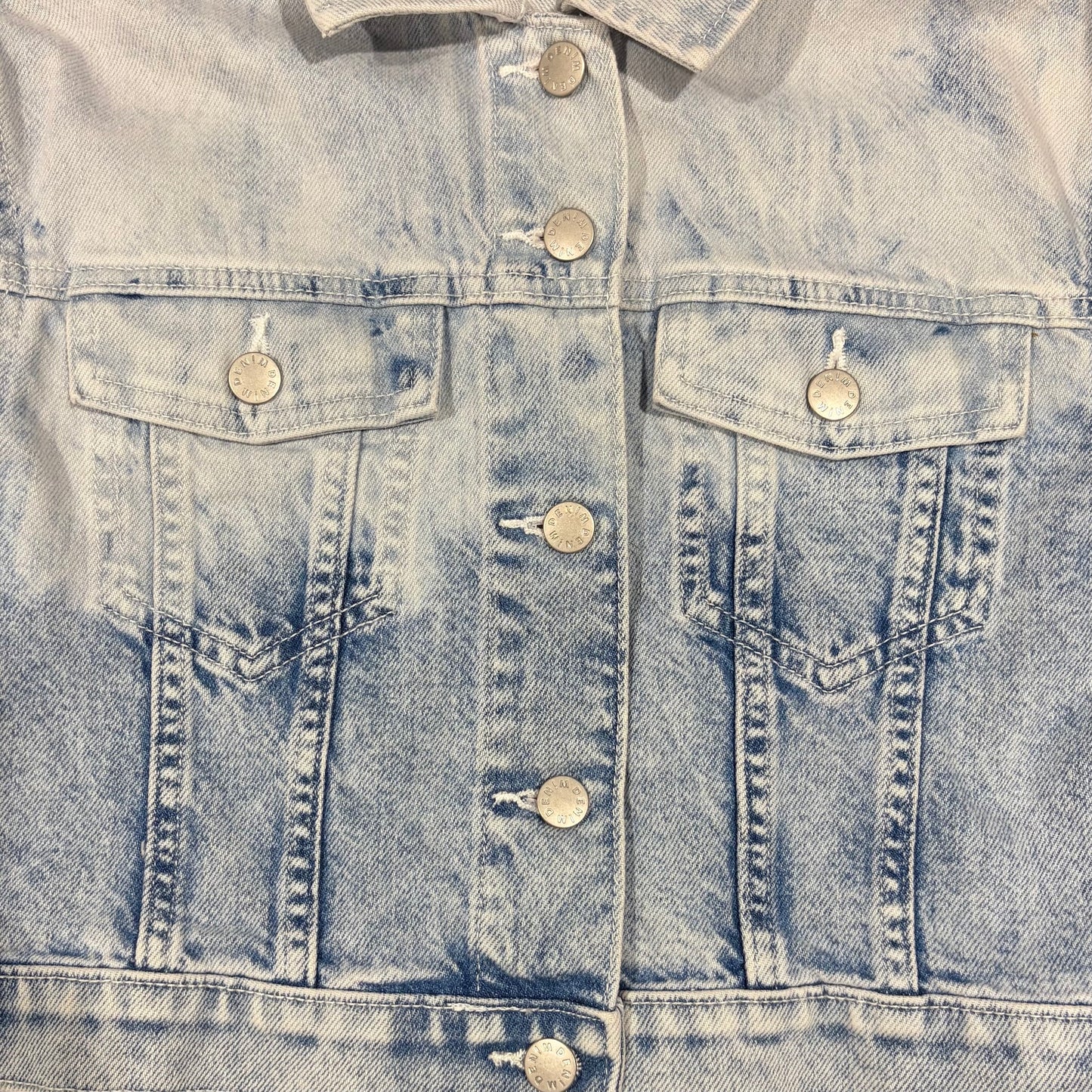 Target Girls Denim Ombre Wash Crop Jacket Size 12