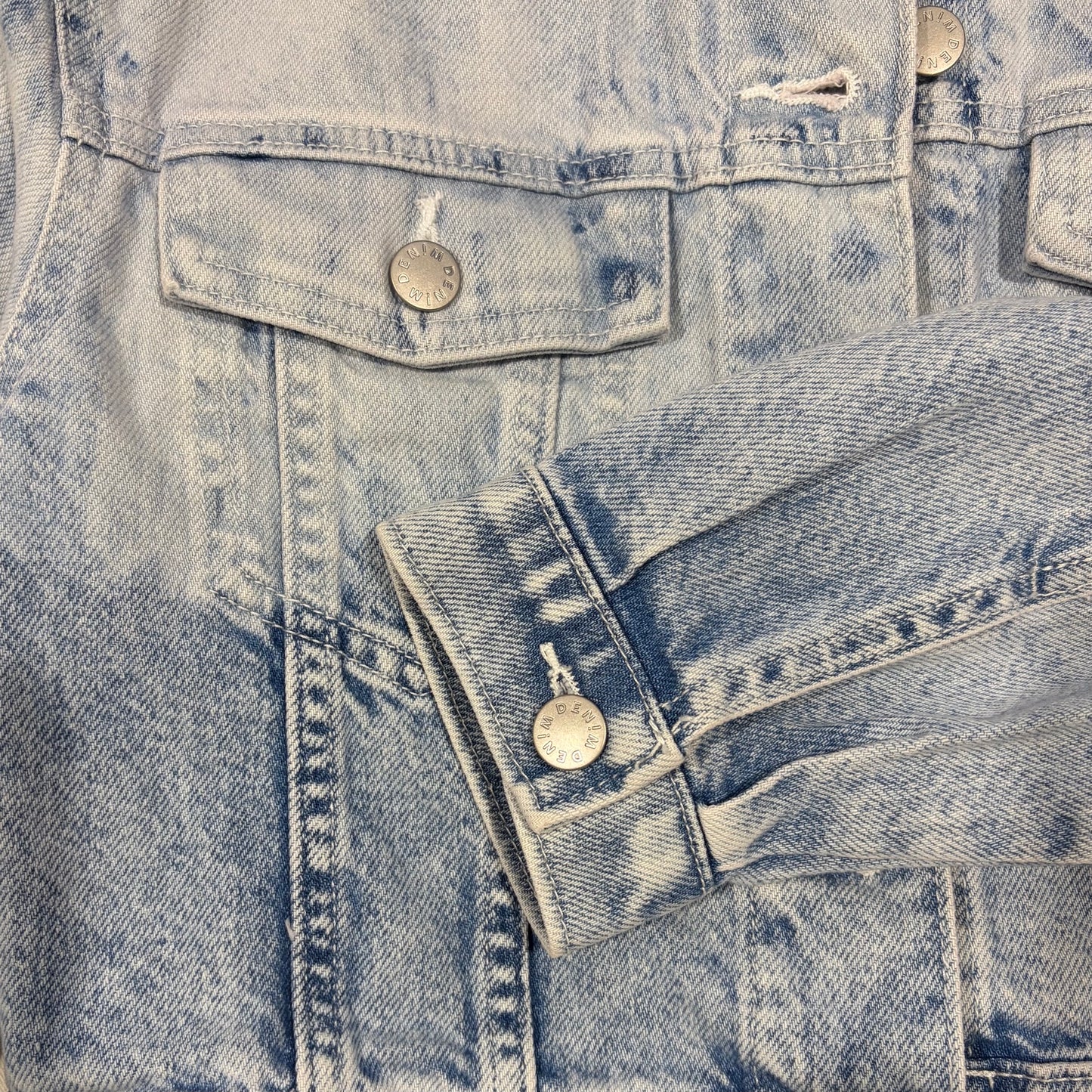 Target Girls Denim Ombre Wash Crop Jacket Size 12