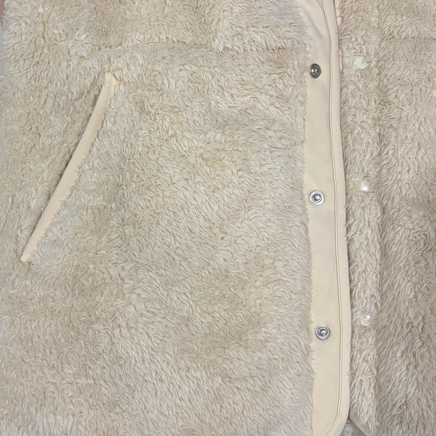 Uniqlo Kids Windproof Fleece Cardigan Long Sleeve - Beige - size 11-12