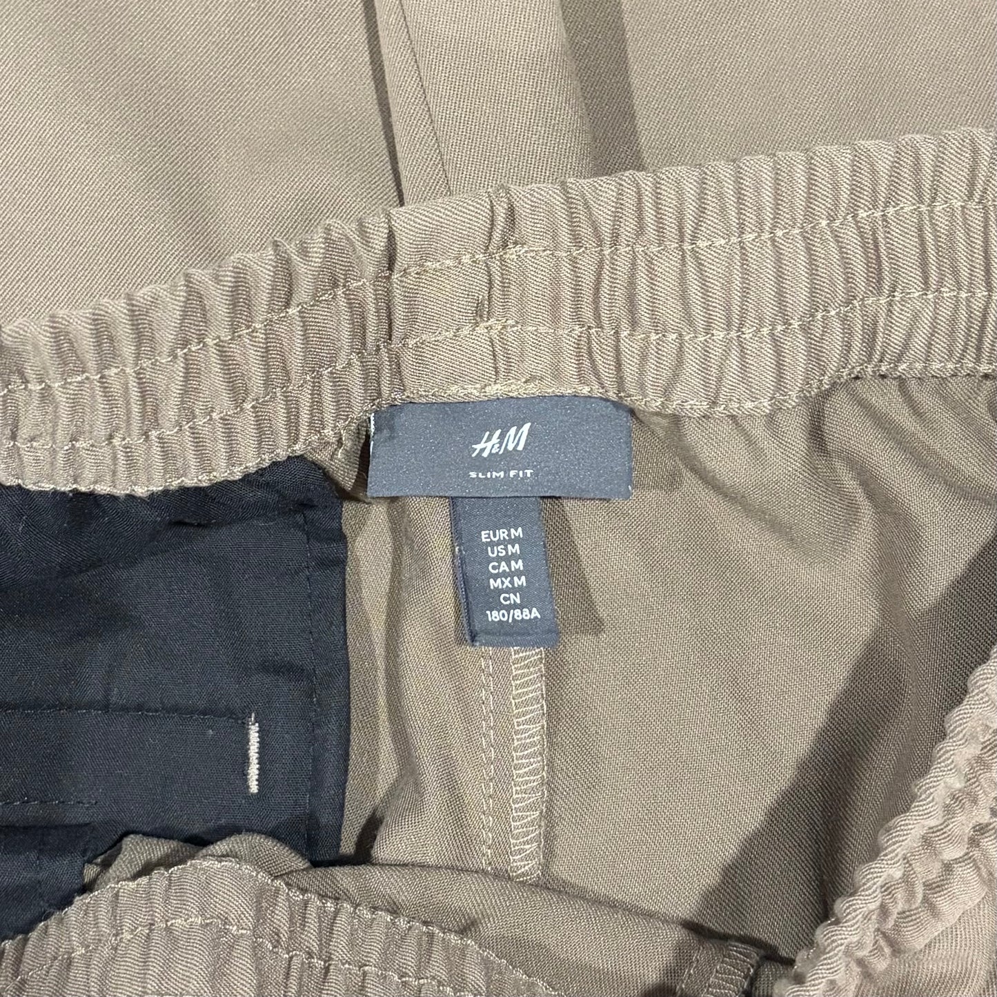 H&M Men's Brown Slim Fit Tailored Joggers size M