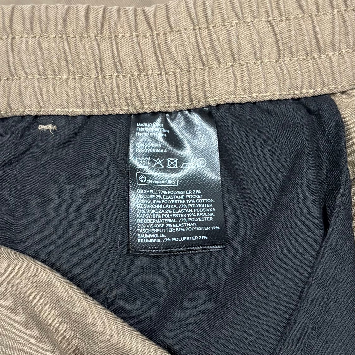 H&M Men's Brown Slim Fit Tailored Joggers size M
