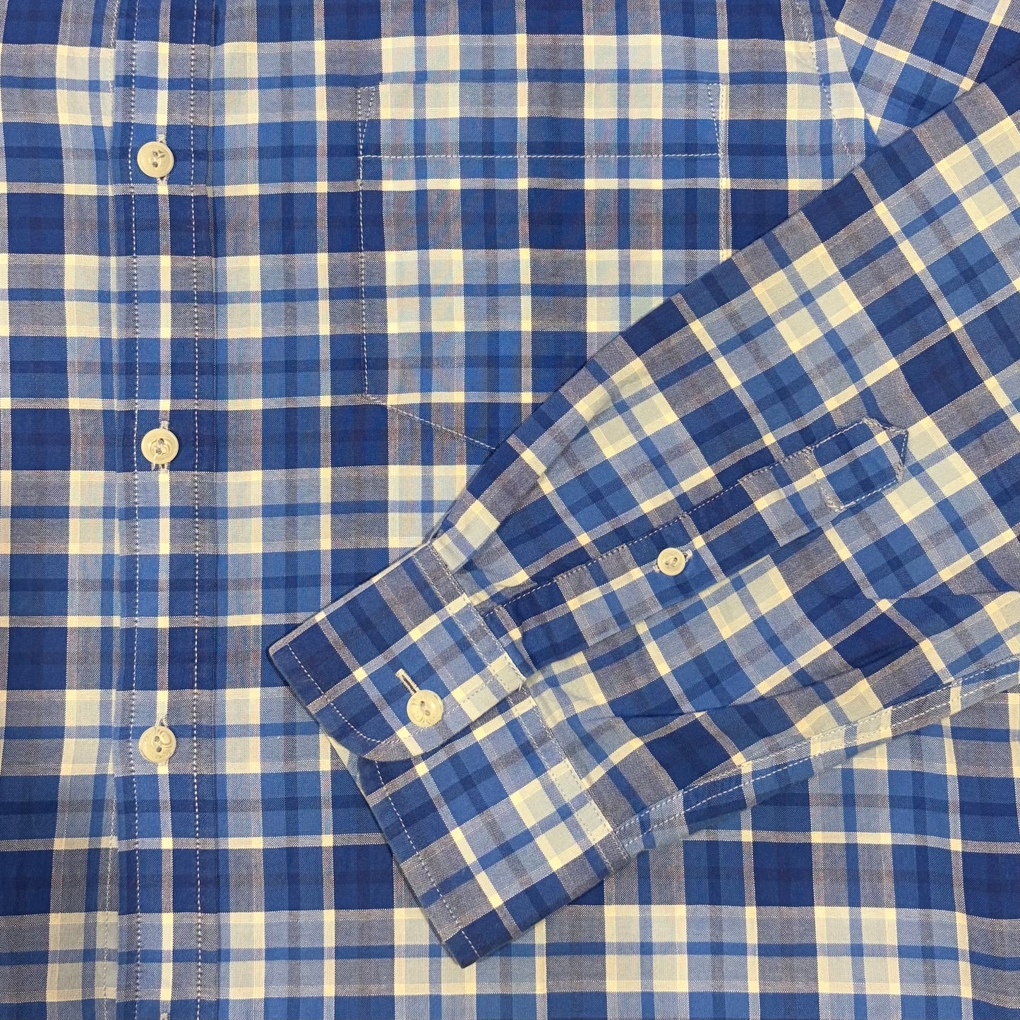 Sportscraft Men's 'Thomas Gingham' Long Sleeve Shirt - Regular Fit - size M