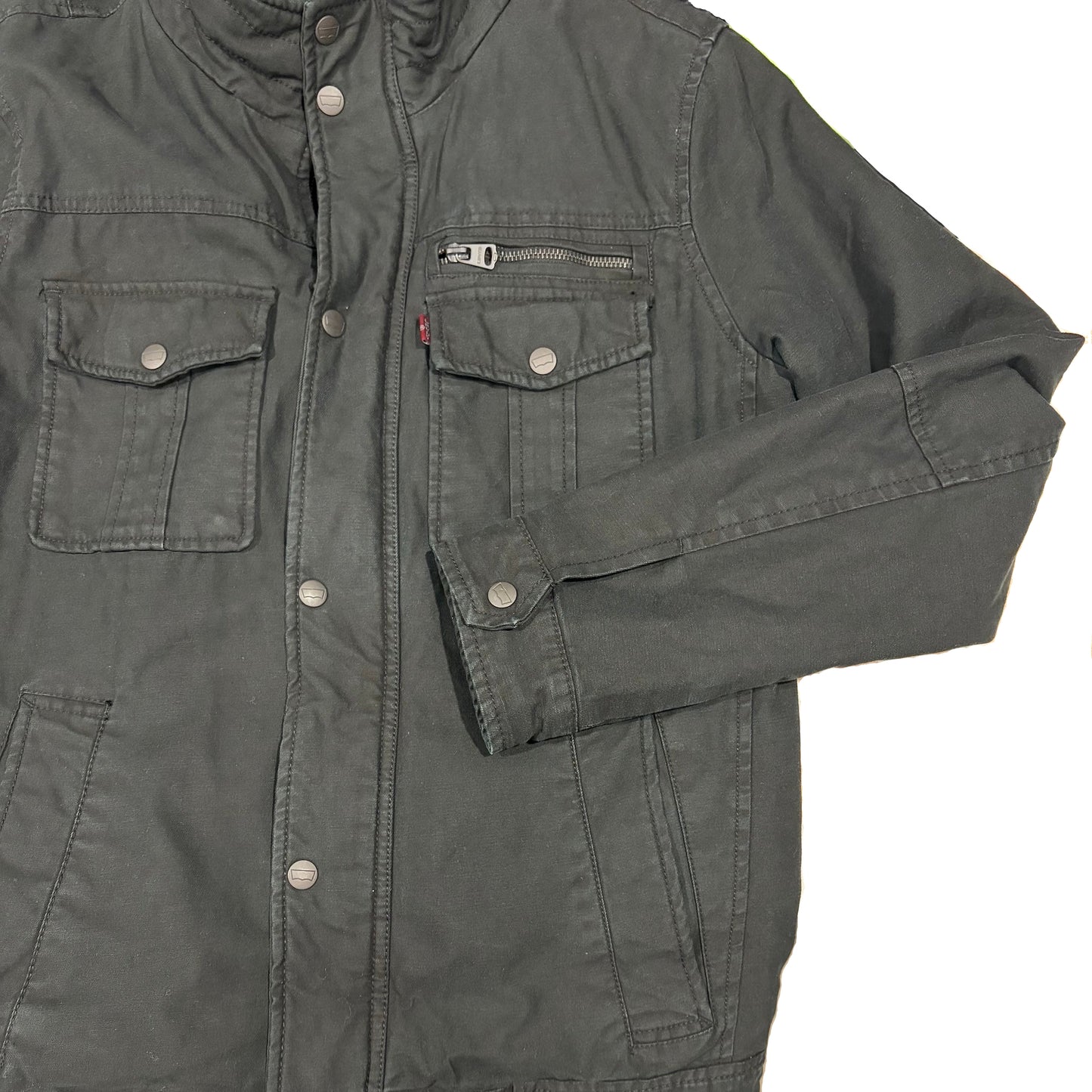 Levi's Men's Heavy Cotton Canvas Workwear Utility Jacket - Black - Size S