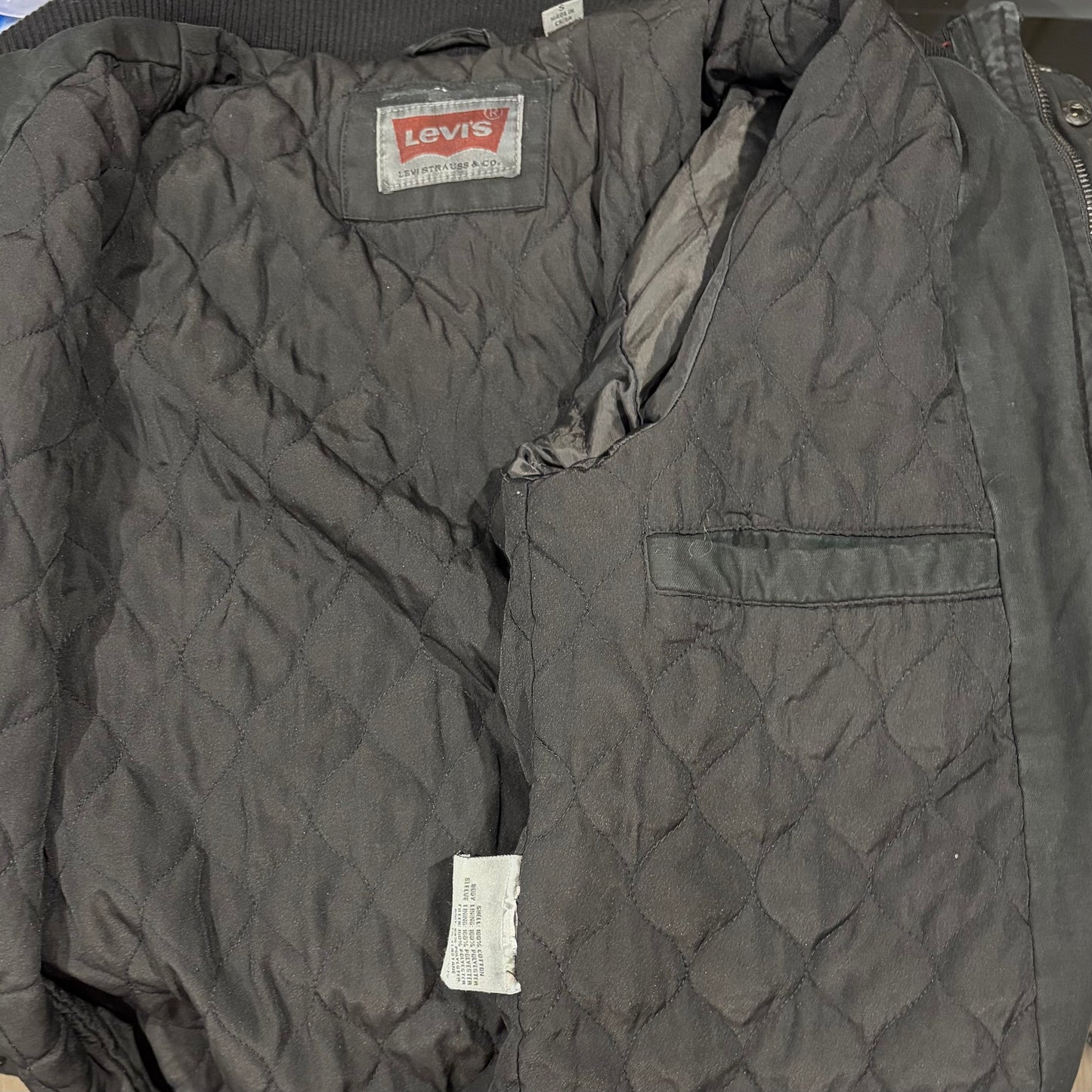 Levi's Men's Heavy Cotton Canvas Workwear Utility Jacket - Black - Size S