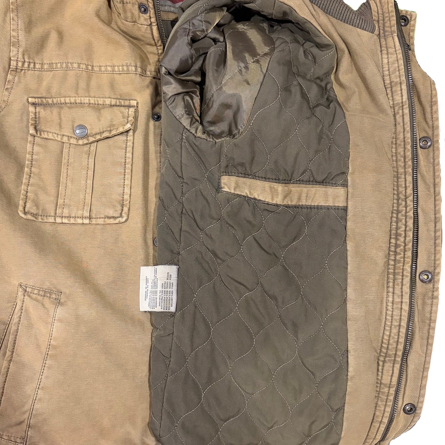 Levi's Men's Heavy Cotton Canvas Workwear Utility Jacket - Light Khaki - Size S