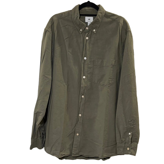 H&M Men's Regular Fit Long Sleeve Button-Down Casual Shirt - size L