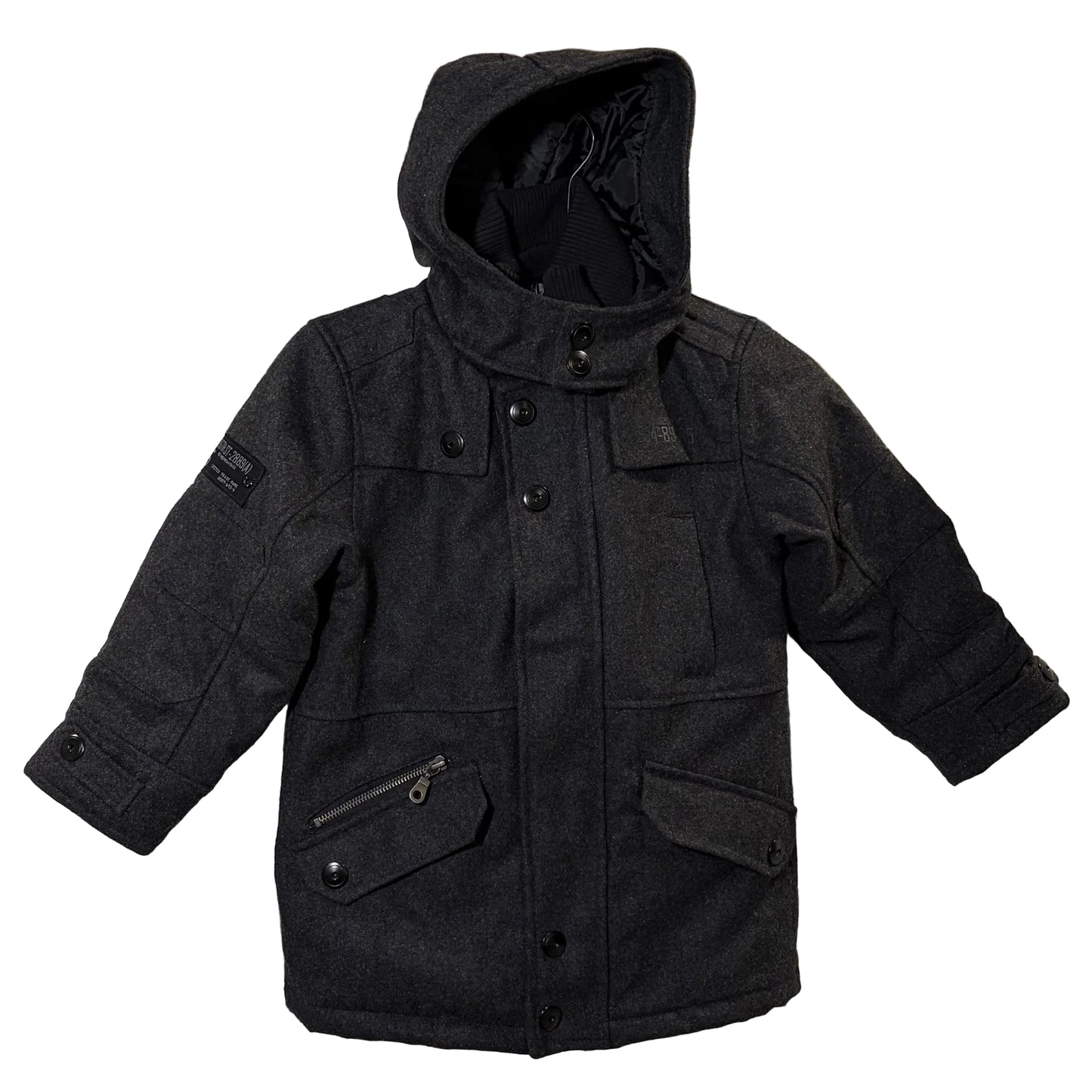 Fresh Baked Boys Hooded Heavyweight Winter Parka Coat - size 4