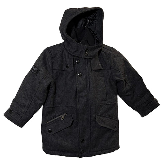 Fresh Baked Boys Hooded Heavyweight Winter Parka Coat - size 4
