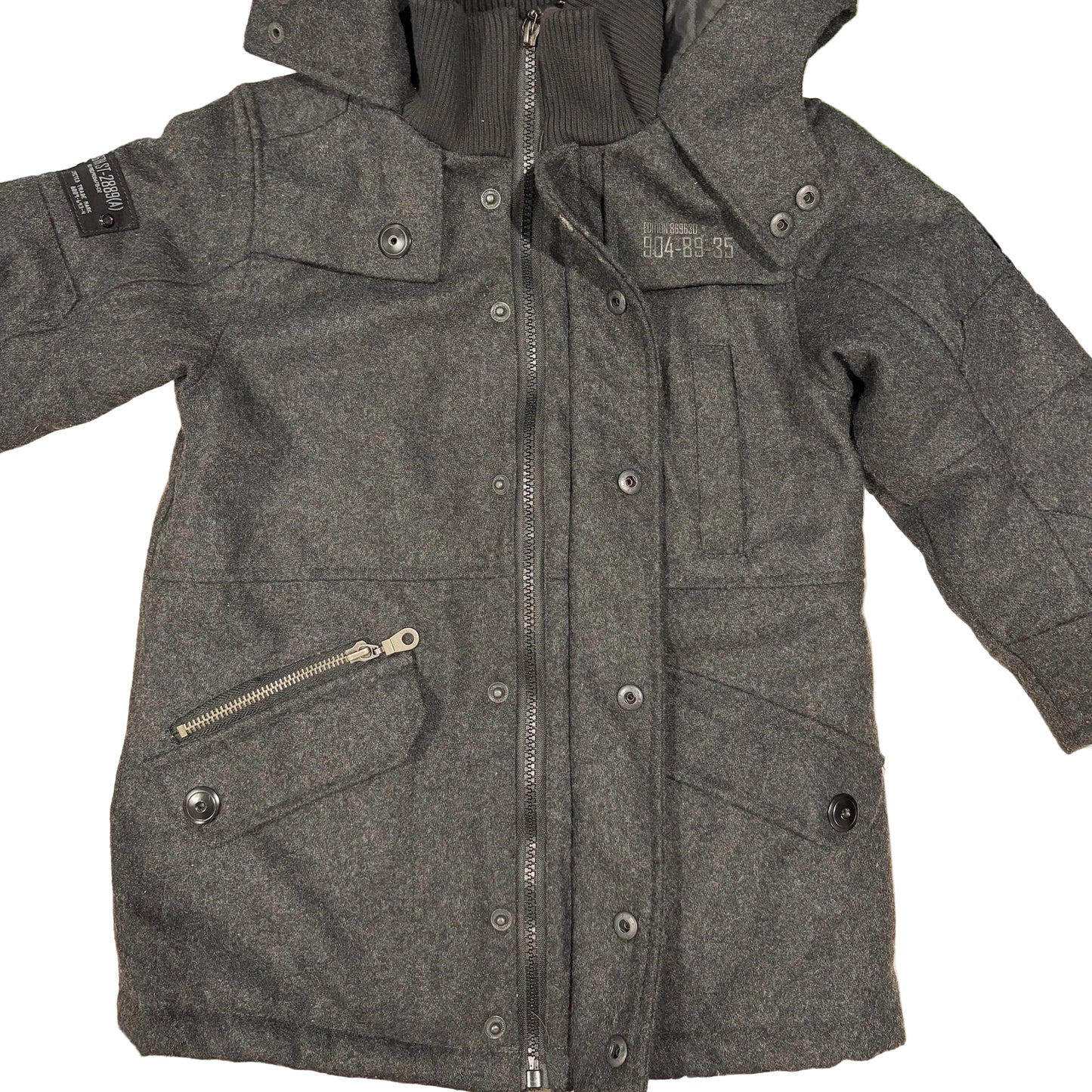 Fresh Baked Boys Hooded Heavyweight Winter Parka Coat - size 4