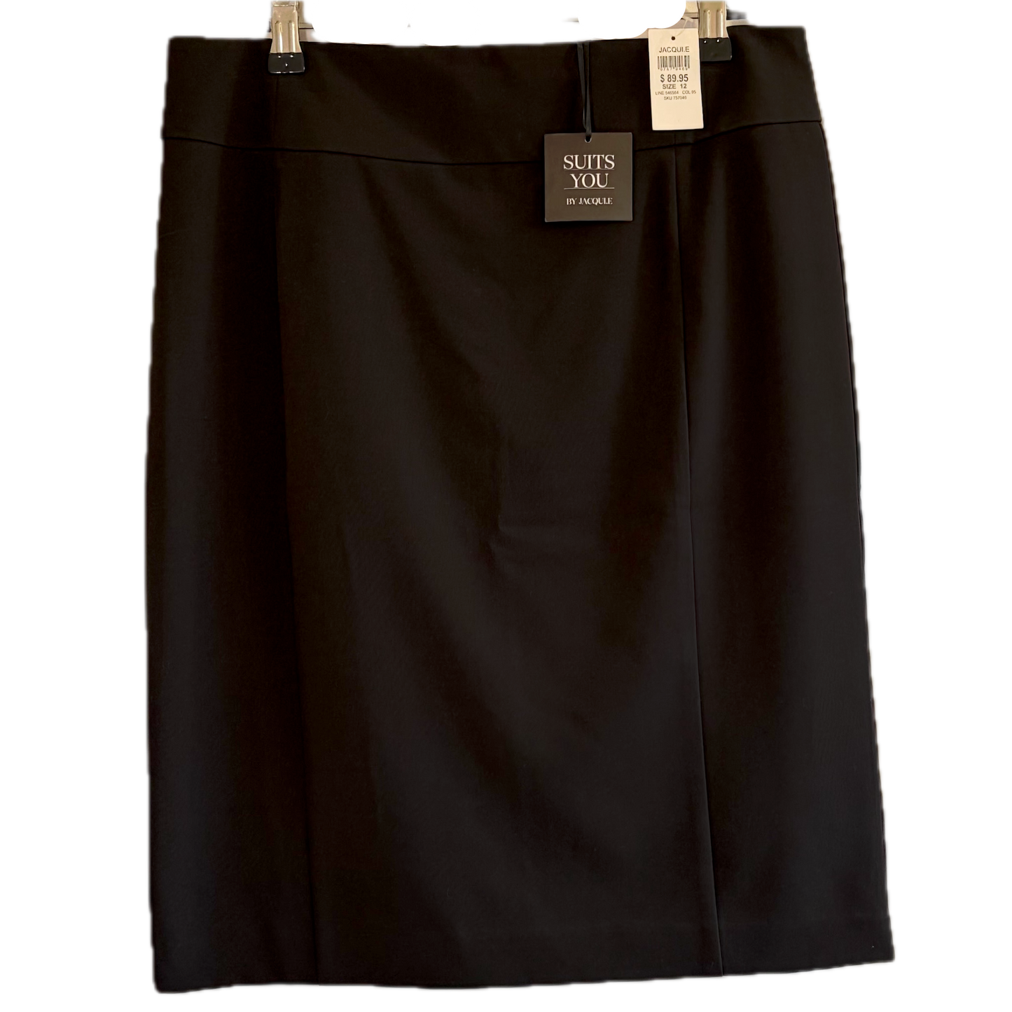 Jacqui E "Suits You" Tailored Black Pencil Suit Skirt BRAND NEW - size 12