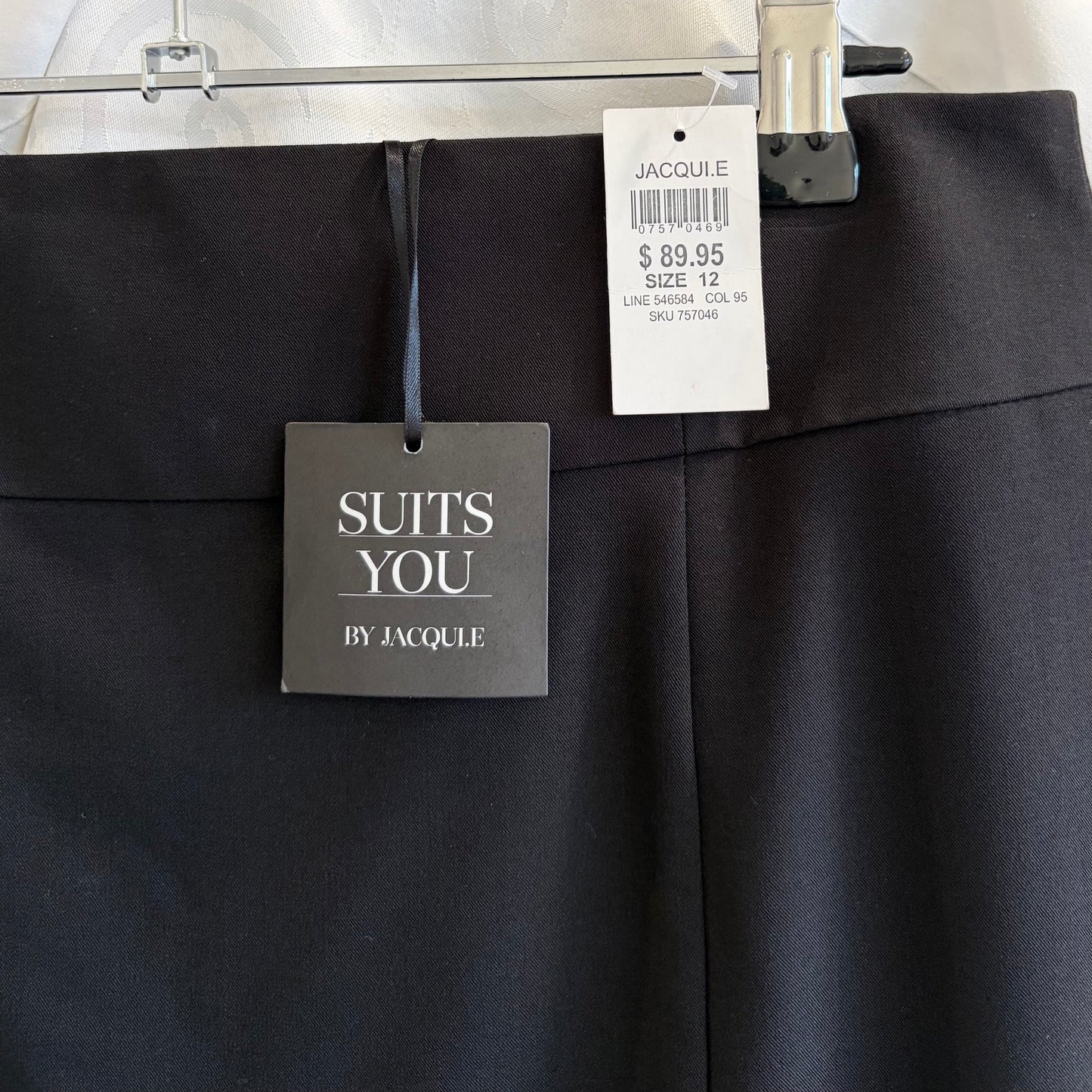 Jacqui E "Suits You" Tailored Black Pencil Suit Skirt BRAND NEW - size 12