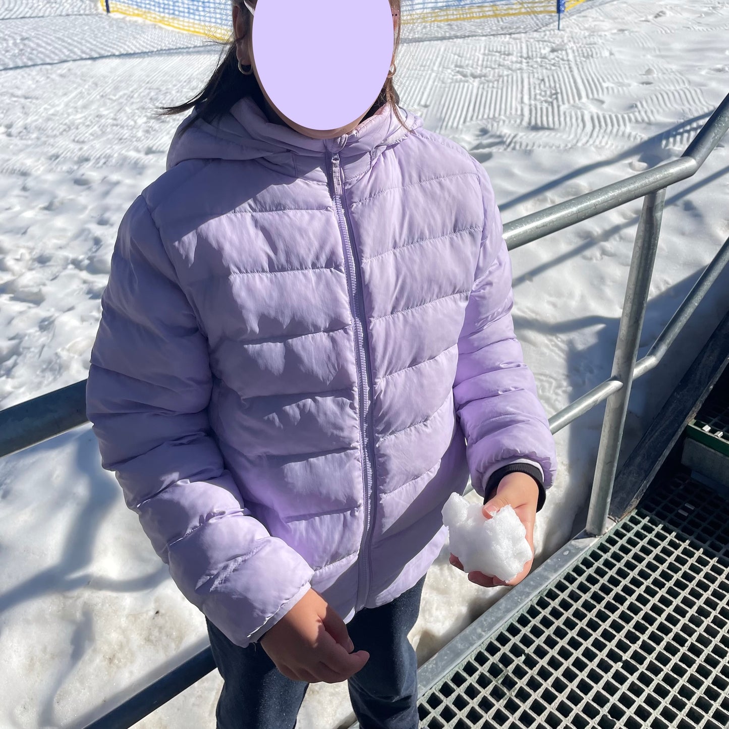 Uniqlo Kids PUFFTECH Washable Parka - Lilac - size 13