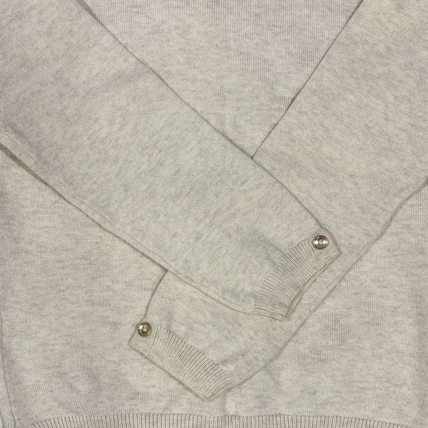 Zara Girls Knitwear Beige Knit Cardigan with Gold Buttons Size 4