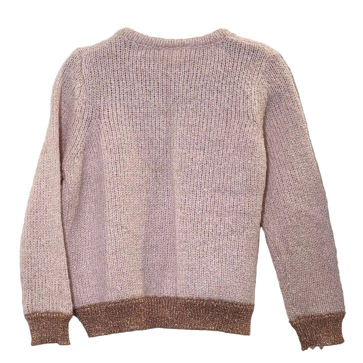 Seed Heritage Sparkle Pink & Rose Gold Knit Cardigan size 3-4