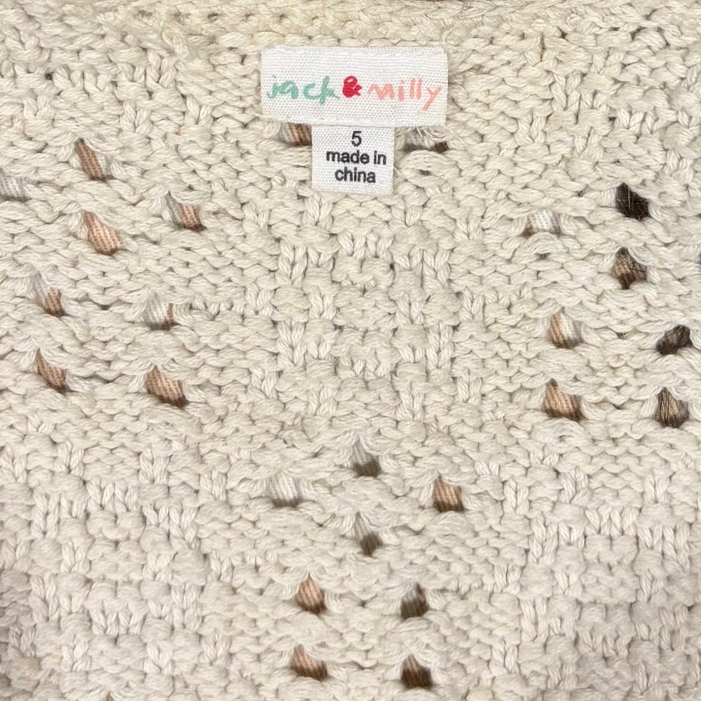 Jack & Milly Girls Faux Fur and Crochet Boho Tassel Vest - size 5