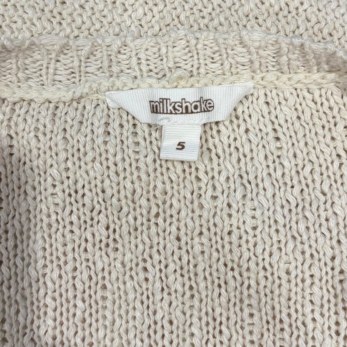 Milkshake Girls Knit Fringe Cardigan - size 5