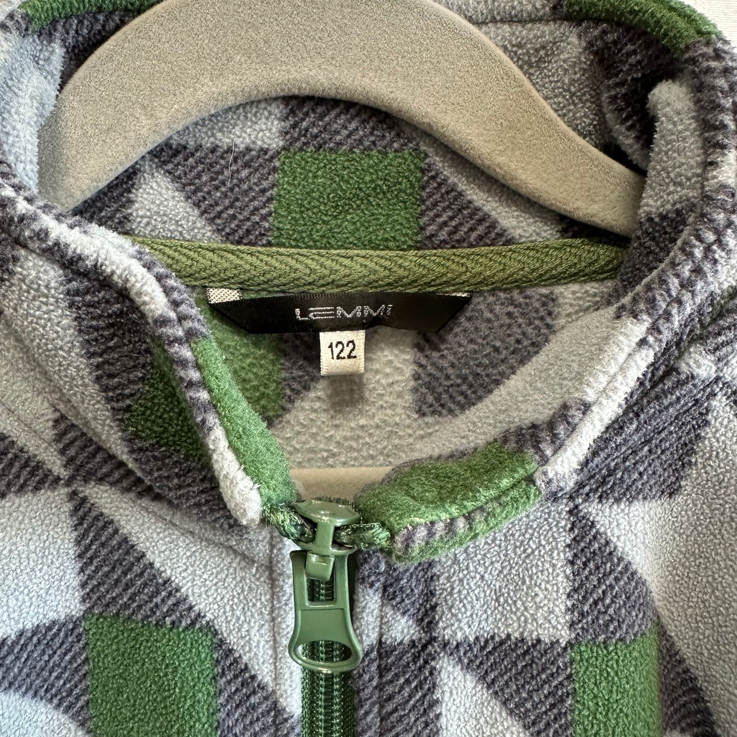 LEMMI Grey & Green Lightweight Polar Fleece Size 7 (122)