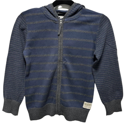 Milkshake by Myer Blue & Grey Sweater with Hoodie Size 7