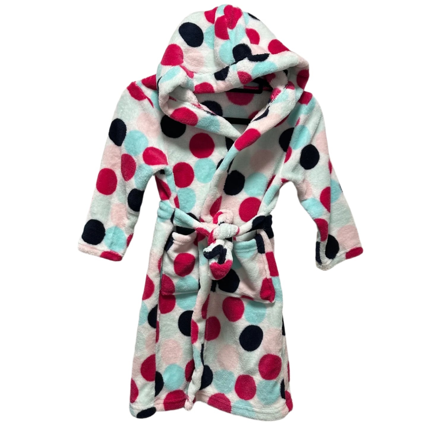 Milkshake by Myer Girls Polka Dot Fleece Dressing Gown Size 4