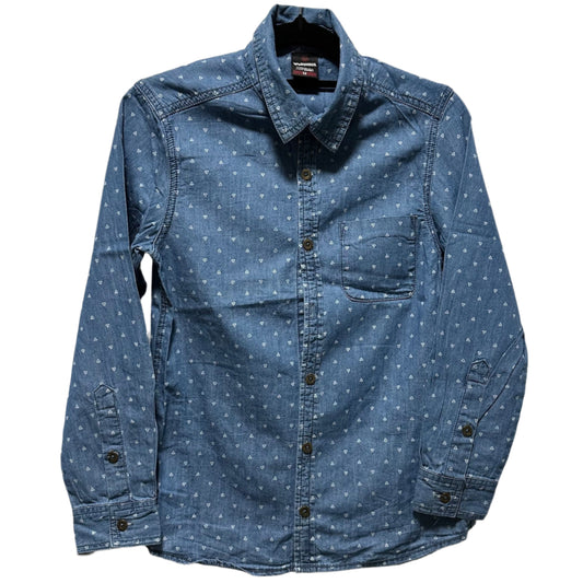 Bauhaus by Myer Boys Chambray Long Sleeve Shirt with White Triangle Pattern