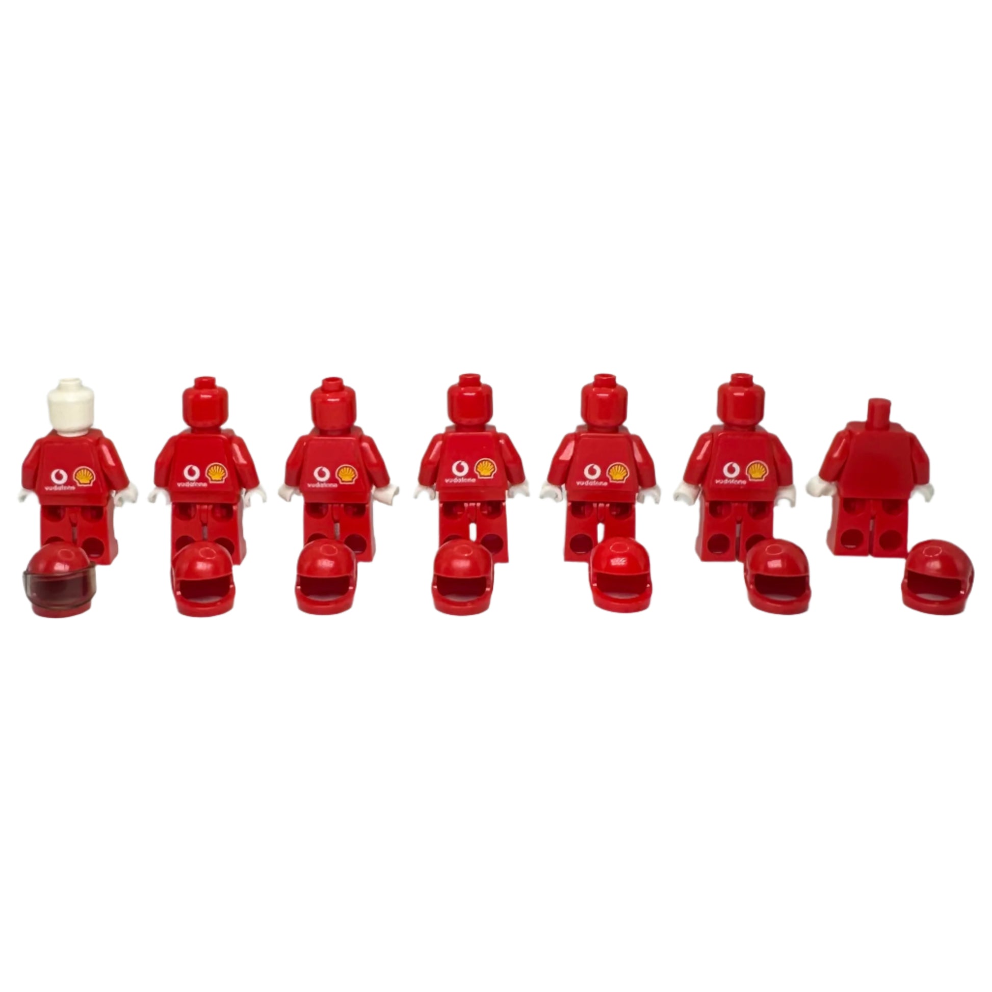 Red Lego minifigures