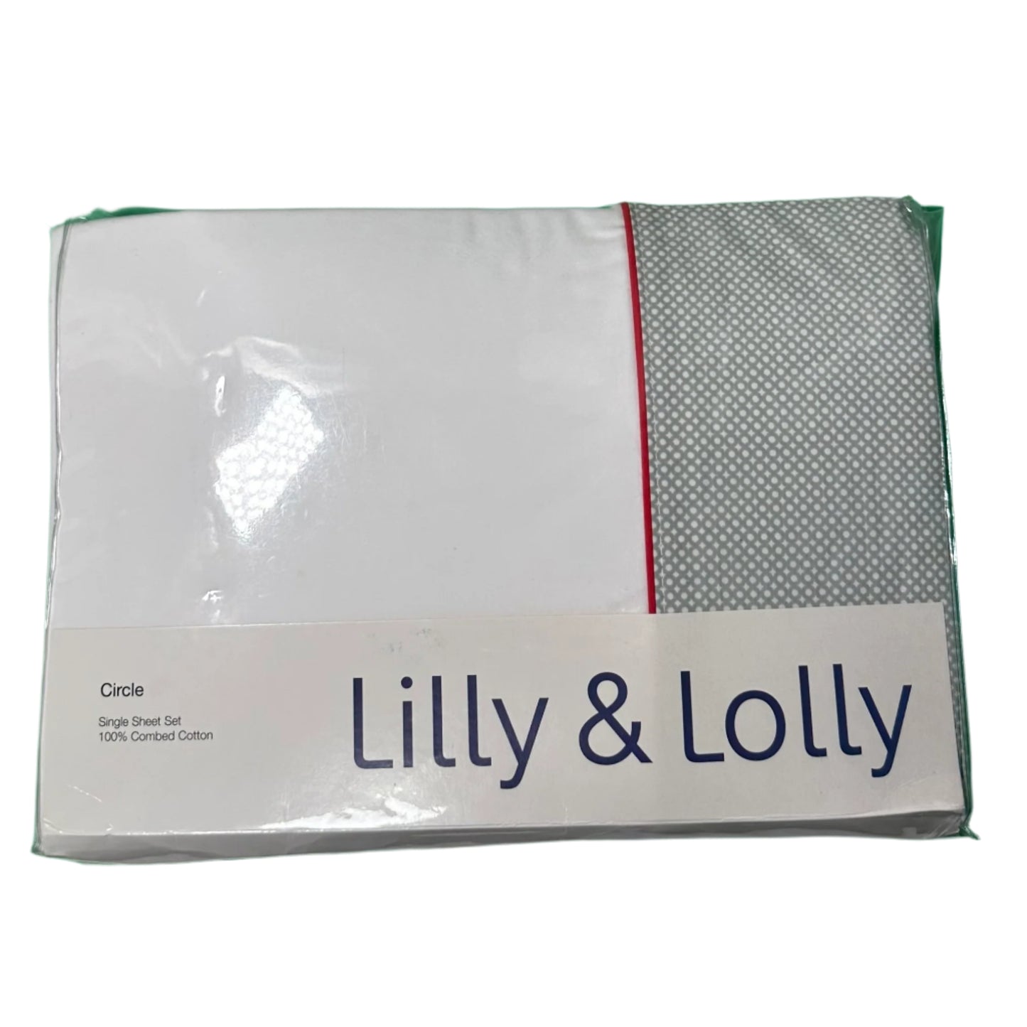 Packaged bed sheet set with 'Lilly & Lolly' branding