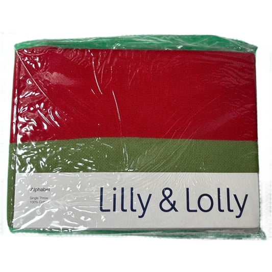 Lilly & Lolly 'Alphabet' Single Throw 100% Cotton