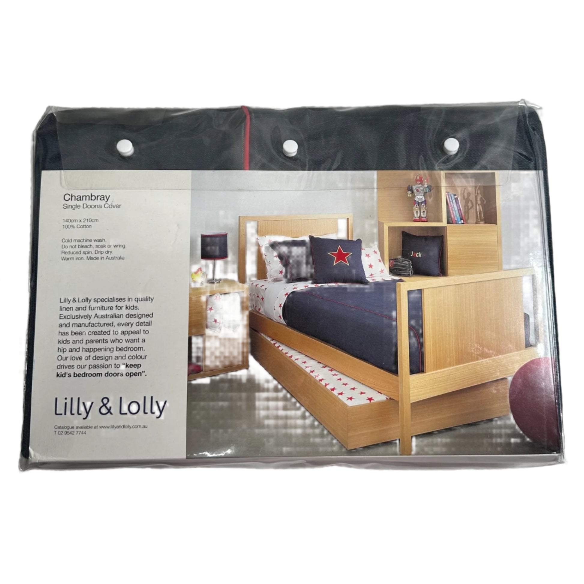 Packaged bedding set with 'Lilly & Lolly' branding