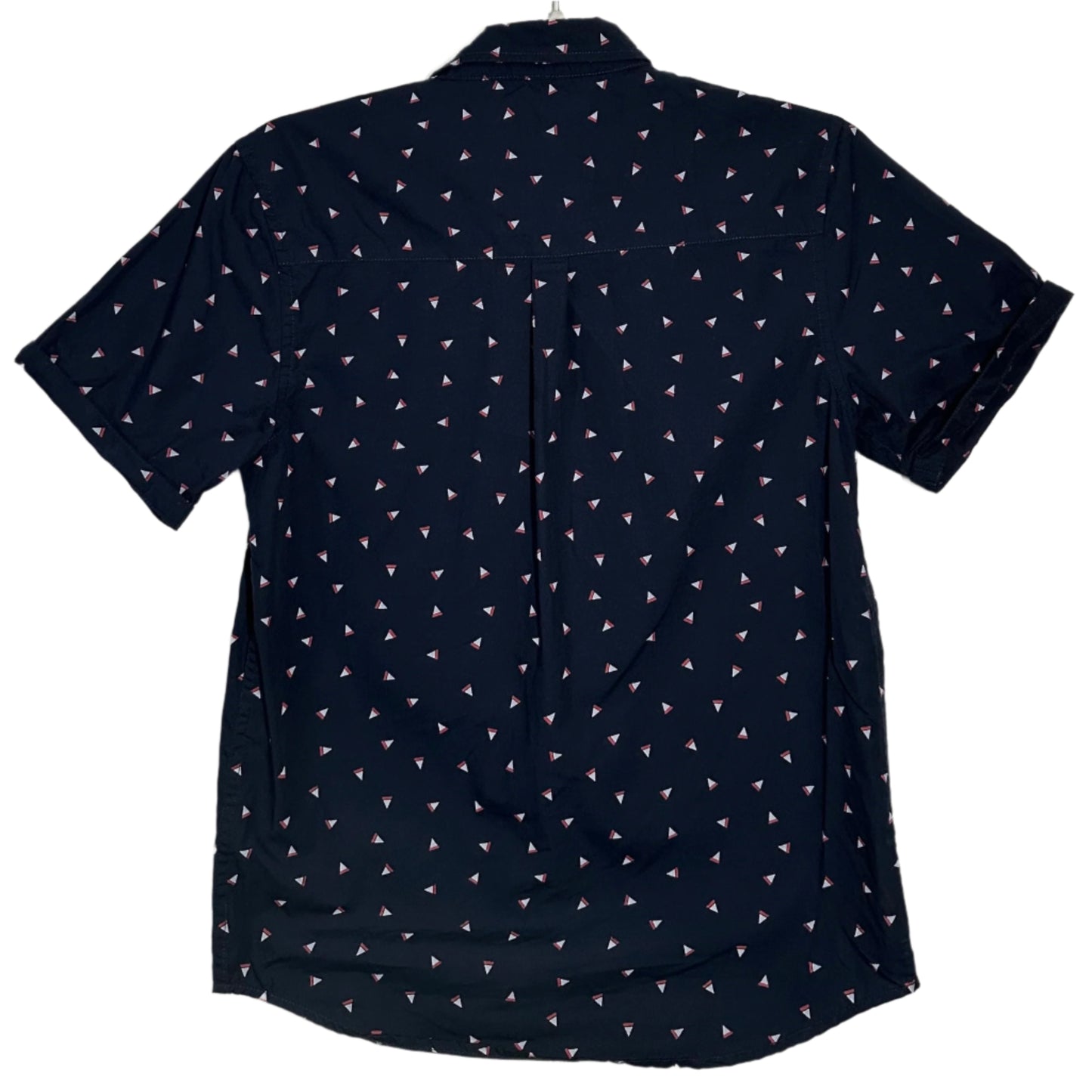 Navy blue shirt with small white pattern