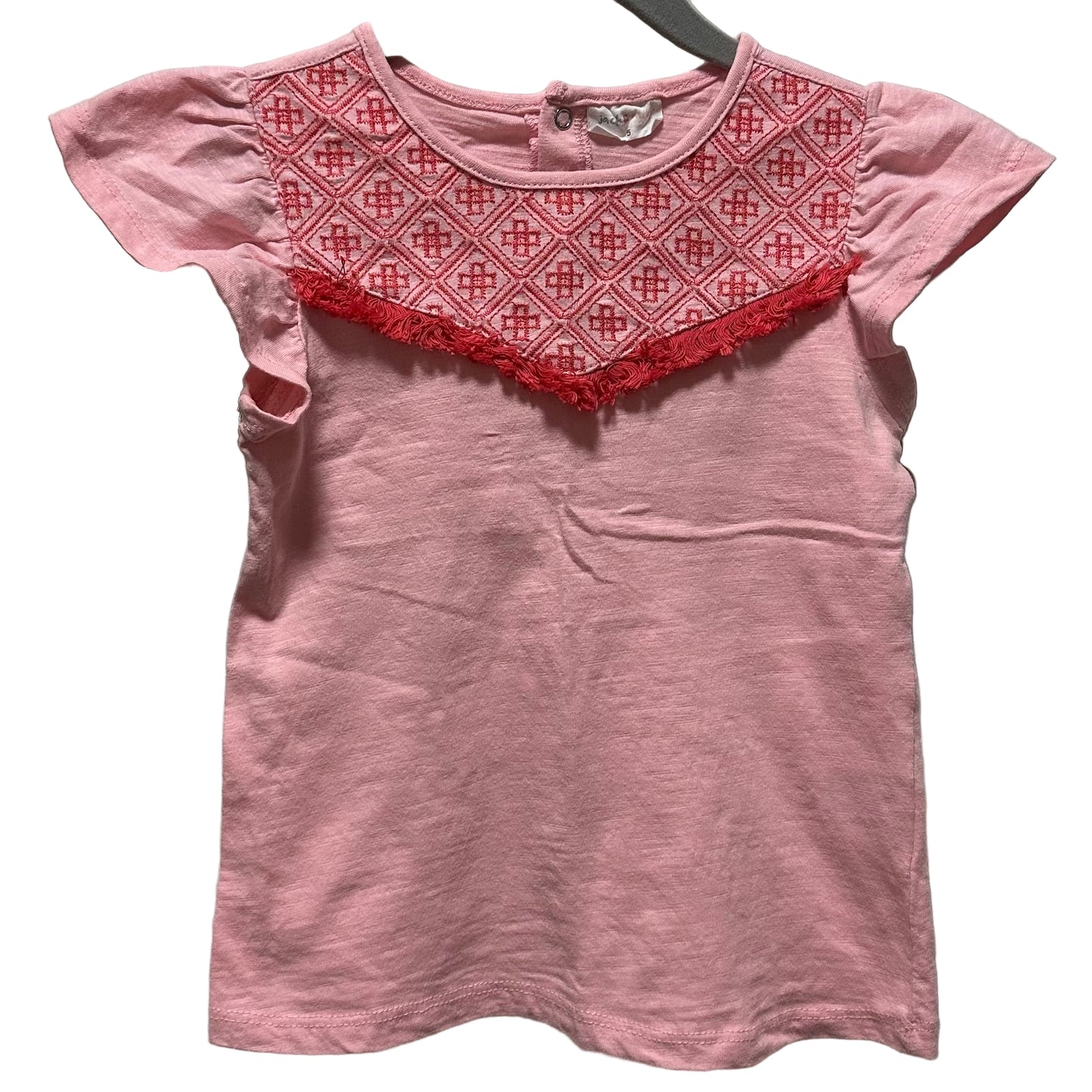 Jack & Milly Girls Pink T-shirt with Tassel Size 5