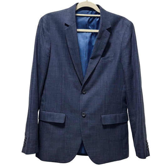 Preview Mens Blue Single-Breasted Suit Jacket size 36