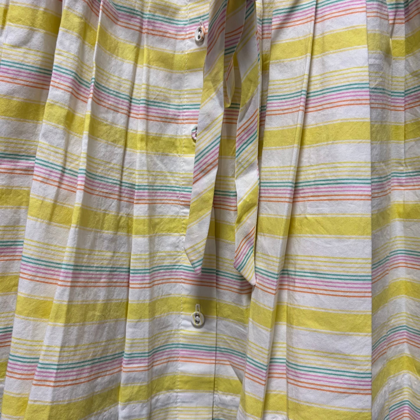 Tommy Hilfiger Pleated Yellow & White Striped Summer Dress size 6