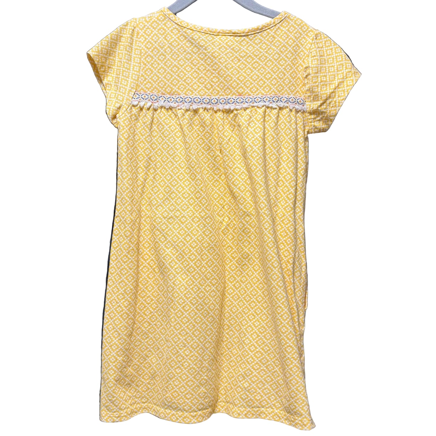 Jack & Milly Girls Yellow & White Summer Dress size 5