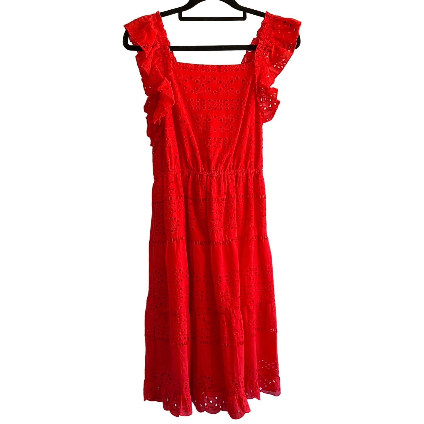 ZARA Kids Red Broderie Anglaise Party Dress Size 13-14