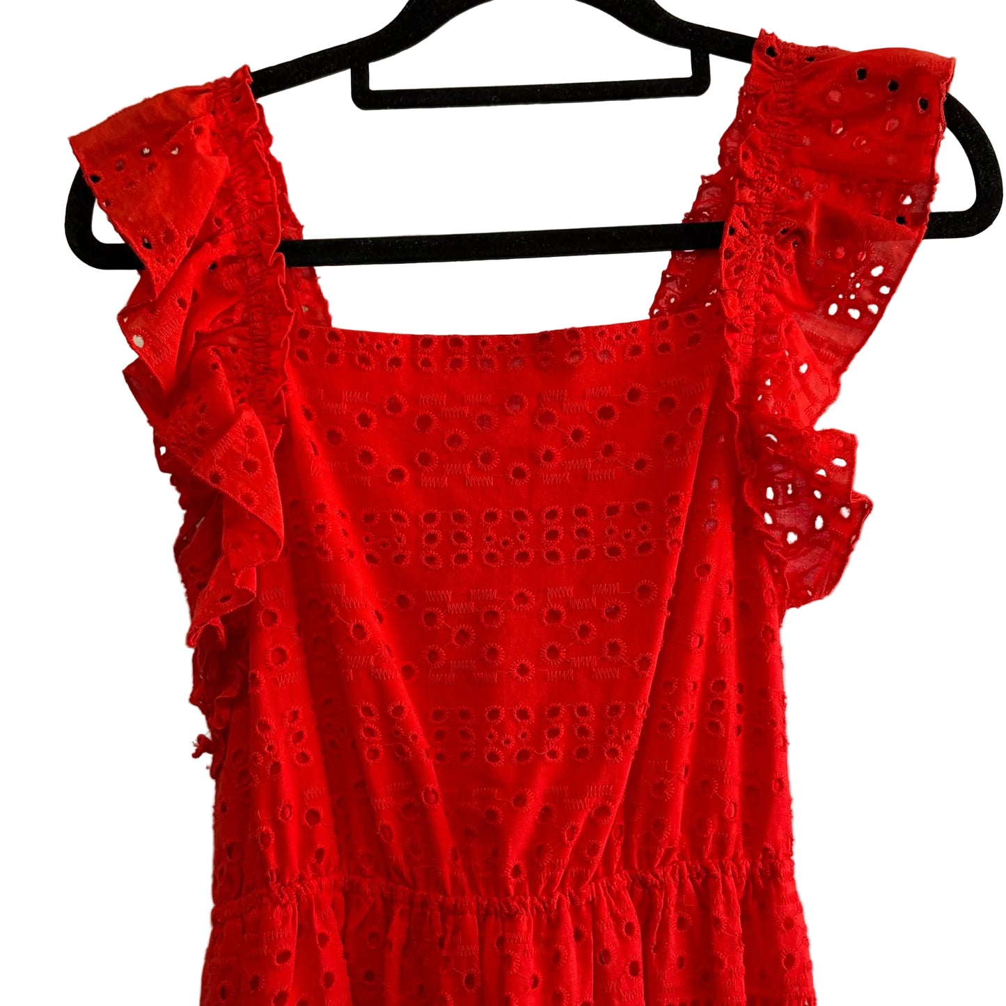 ZARA Kids Red Broderie Anglaise Party Dress Size 13-14