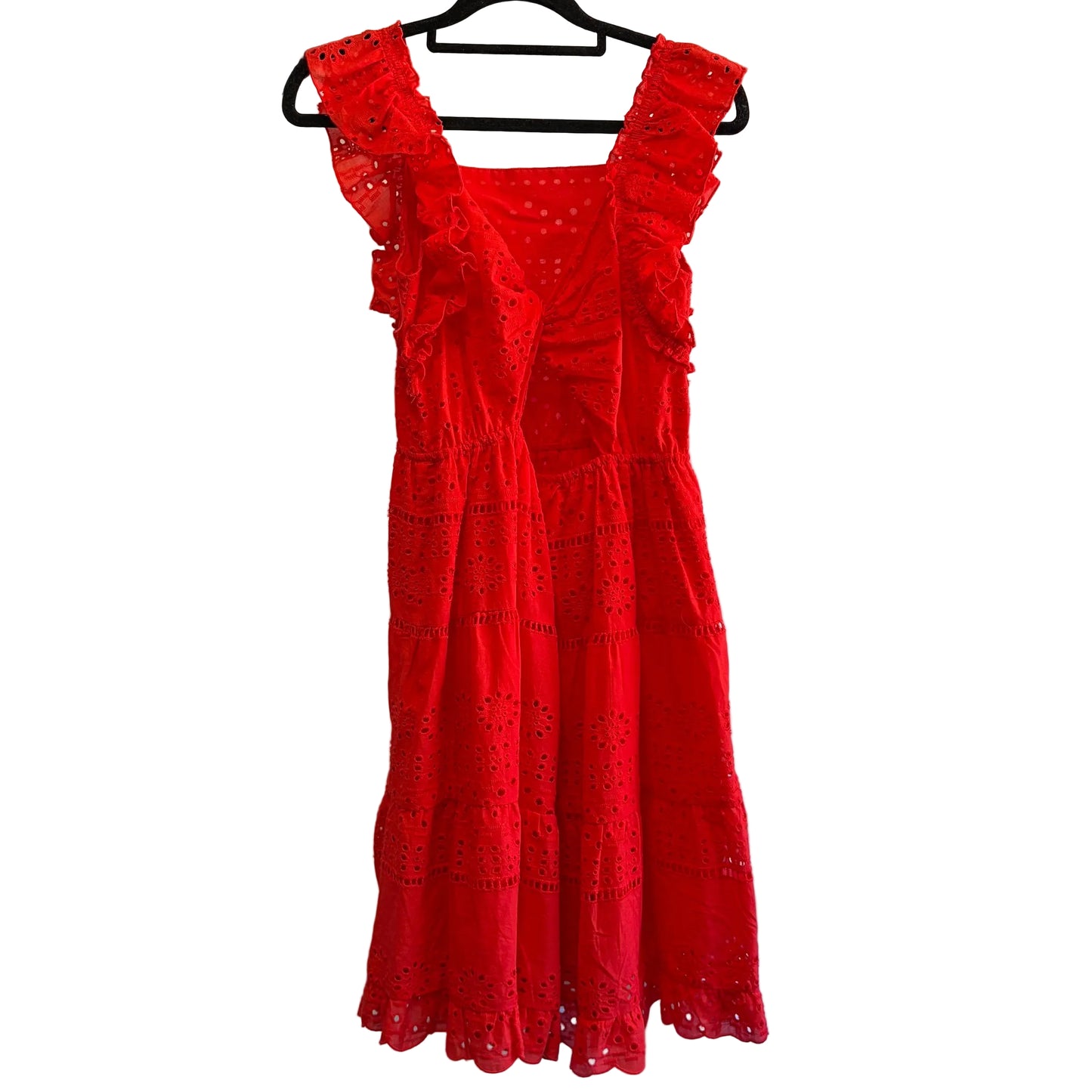 ZARA Kids Red Broderie Anglaise Party Dress Size 13-14